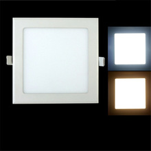 Panel de luz LED para empotrar en el techo, luz cuadrada ultradelgada, 3W / 6W / 9W / 12W / 15W /25w, envío gratuito con DHL 2024 - compra barato