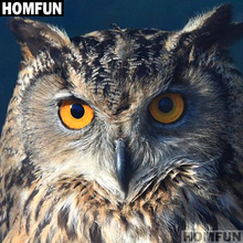 HOMFUN Full Square/Round Drill 5D DIY Diamond Painting "Animal owl" 3D Embroidery Cross Stitch 5D Home Decor A01626 2024 - buy cheap