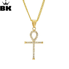 Stainless Steel Ankh Key Of Life Pendant Neckalce Gold Color Vintage Egypt Cross Charm Pendant Drop Shipping Egyptian Jewelry 2024 - buy cheap