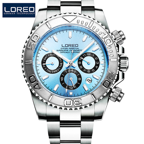 200M Diving LOREO Men's Watches Top Brand Luxury Full Steel Mechanical Watch Men Automatic Waterproof Sport Watches Montre Homme 2022 - buy cheap