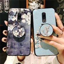 Glitter Flower Phone Case For Meizu m15 pro 7 16s 16x 16th plus v8 note 8 9 x8 Finger Ring Wristband Strap Holder Coque Fundas 2024 - buy cheap