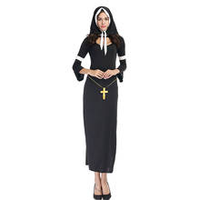 New Arrival Arab Clothing Black Sexy Catholic Monk Cosplay Dress Halloween Costumes Nun Costume 2024 - buy cheap
