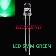 F5 5MM Round LED Water and Clear Emerald Green Super Bright LED light emitting diode Kit DIP Lamp beads 1000PCS 2024 - buy cheap