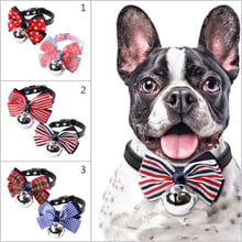 Collar para perro y gato con lazo, tartán británico, lazo para gato, corbatas con estampado de puntos, lazo con campana, accesorios de aseo para perro 2024 - compra barato