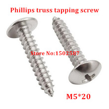 100pcs M5*20 Phillips Truss Head Tapping Screw SUS304 stainless steel TA  Screws 2024 - buy cheap