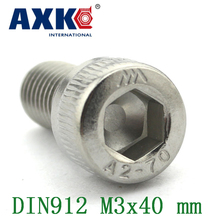 Free Shipping 100pcs/lot Metric Thread Din912 M3x40 Mm M3*40 Mm 304 Stainless Steel Hex Socket Head Cap Screw Bolts 2024 - buy cheap