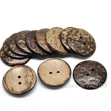 50 Pcs 25mm  2 Holes Coconut Shell Buttons  , for Sewing, Scrapbooking Crafts , 7NK81 2024 - buy cheap