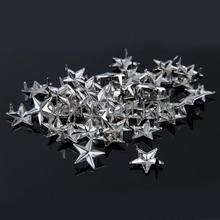 1500pcs 10mm silver star Rivet Pyramid Studs for Cell Phone decoration, Deco, Leather, Craft , DIY, Jean, denim lead free 2024 - buy cheap