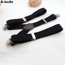 Casual Mens Black Braces Unisex Adjustable Clip-on Suspenders Clip Braces Adult Belt Strap For Wedding Party BDXJ2514 2024 - buy cheap