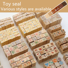 12 unids/set Mini lindo gato DIY de madera conjunto de sello de goma artesanía hecho a mano etiqueta Scrapbooking foto álbum, regalo para los niños 2024 - compra barato