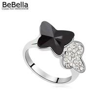 BeBella fashion crystal butterfly ring made with Austrian Crystals from Swarovski for girls Christmas gift 2024 - buy cheap