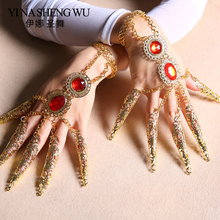 1 Pair India Belly Dance Finger Nail Sleeve Dance Thousand-hand Bodhisattva Bracelet Gold Long Nails Dance Accessories Adult Kid 2024 - buy cheap