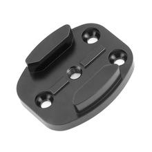 Adaptador de montaje de superficie plana negra CNC de aluminio para trípode con orificio de tornillo 1/4 para todas las cámaras de acción Gopro Hero 5 4 3 /SJcam/Yi Gitup 2024 - compra barato