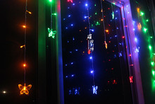 Разноцветная светодиодная гирлянда для праздника, Рождества, гирлянды, 4 м, 18 бабочек, 100 SMD, для ЕС/США/Великобритании/Австралии, лампа для вечеринки, свадьбы 2024 - купить недорого