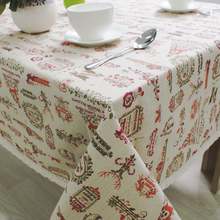 Mantel de lino con estampado Floral, mantel Rectangular y cuadrado, a prueba de polvo, estilo europeo, Feliz Navidad, 2016 2024 - compra barato