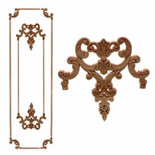 VZLX Vintage Unpainted Wood Carved Corner Onlay Applique Frame For Home Furniture Wall Cabinet Door Decor Crafts 2024 - buy cheap