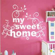 Personalized home decoration Vinyl Wallpaper DIY Wall Decals "my Sweet Home "  Painting Wall Art Bedroom Decor Wall Stickers 2024 - buy cheap