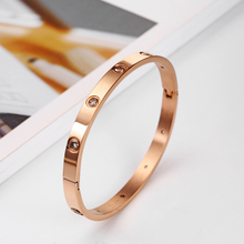 Rose Gold Bracelet women's bracelets Crystal bangles for women Bohemian Stainless steel Fashion Jewelry love Valentines day Gift 2024 - buy cheap