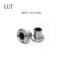 1pcs LMF6UU 6mm high quality Hot sale flange linear ball bearing for 6mm linear shaft CNC rod round shaft 6x12x19mm 2024 - buy cheap