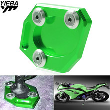 Motorcycle Kickstand Side Stand Plate Pad Enlarge Extension FOR KAWASAKI NINJA650 NINJA250 NINJA300 NINJA 650 250 300 ER6N ER6F 2024 - buy cheap