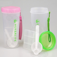 600ml 2 color Herbalife Nutrition Drinkware protein Camping Hiking Straw Powder shaker Water Bottle with pill box Spoon 2024 - buy cheap