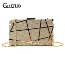 Aelicy Luxury Gold Evening Bag Women Party Banquet Glitter Bags Wedding Clutches Minaudiere Chain Shoulder Handbags Bolsas Mujer 2024 - buy cheap