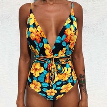 Sexy Beach Swim Wear Print One Piece Women Swimsuit Swimming Suit For Women Bikini Badpak Woman Clothes Bathing Suit Swimwear 2024 - buy cheap