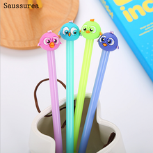 2pc Cute Pen Kawaii Birds Plastic Gel Pen Black Ink Signature Waterborne Pen Kids Cartoon Student School Supplies Stationery 2024 - buy cheap