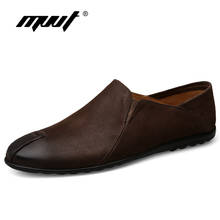 MVVT Genuine Leather Men Shoes Black Super Comfortable Casual Shoes Men Slip On Loafers Men Flats Shoes Plus Size Moccasins Shoe 2024 - buy cheap