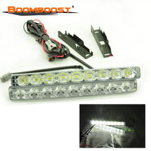 free shipping Daylight Daytime Running Light White 2x 9 LED Universal Car DRL   Fog Driving Lamp 2024 - buy cheap