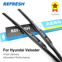 REFRESH Hybrid Hybrid Wiper Blades for Hyundai Veloster Fit Hook Arms 2011 2012 2013 2014 2015 2016 2024 - buy cheap