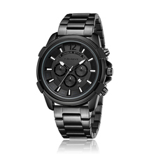 Cool Big Watch Waterproof Men's Quartz Watches Full Black Stainless Steel Band Sports Wristwatches Man Military Relogio Saat New 2024 - buy cheap