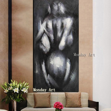 Pintura al óleo de mujeres desnudas sexys, lienzo pintado a mano, pintura de pared moderna para decoración del hogar y sala de estar 2024 - compra barato