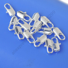 DIY Jewelry Findings 100PCS Genuine Real  925 Sterling Silver Lobster Clasps For Necklace Bracelet Connector Components 2024 - buy cheap