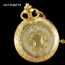 Роскошный круглый корпус кварцевые золотые серебряные карманные часы на цепочке с подвеской Модные Винтажные женские часы в стиле стимпанк 2024 - купить недорого