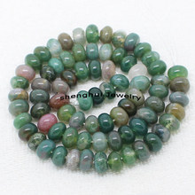 Natural Indian Agates 5x8mm Rondelle Beads15"/38cm ,Beads For DIY Jewelry making !We provide mixed wholesale for all items! 2024 - buy cheap