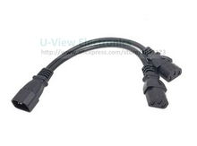 Y Type Splitter Power Adapter Cable, Single C14 to Dual C13 Female Short Power Cable About 25CM/Free Shipping/1PCS 2024 - buy cheap