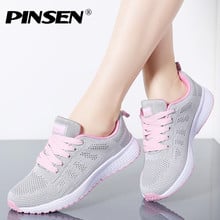 PINSEN 2020 Women Sneakers Flats Casual Mesh Flat Shoes Woman Lace-up Designer Female Loafers Shoes for Women zapatillas mujer 2024 - buy cheap