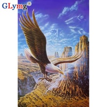 GLymg 5d Diy Diamond Painting Eagle Flying Cross Stitch Diamond Embroidery Rhinestones Full Drill Square European Home Decor 2024 - buy cheap