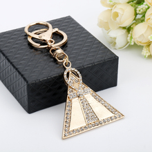 dongsheng Mystic Egyptian Ankh Cross Rose Gold Crystal Charm Pendant Keychain for Woman Fashion Handmade Metal Keychain Gift -50 2024 - buy cheap