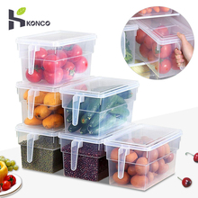 Контейнер для хранения кухонного холодильника Konco, контейнер для хранения яиц, фруктов, пельменей, компактная герметичная коробка, коробка для канцелярских принадлежностей, косметики 2024 - купить недорого