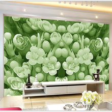 Papel de pared de beibehang personalizado sala de estar dormitorio mural ciruela flor jade tallado fondo de pared flor pintura decorativa 2024 - compra barato