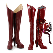 Persona 5-Botas personalizadas para mujer y niña, zapatos de Cosplay, bota brillante/mate para Halloween, Navidad, Carnaval, Anne Takamaki 2024 - compra barato