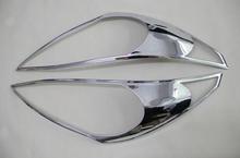 for 2010-2011 Hyundai Verna / Solaris ABS chrome headlight front lamp cover GHY 2024 - buy cheap