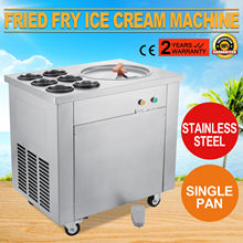 Fried Ice Cream Maker Roll Yogurt Fry Ice Cream Machine Commercial 1 Pan 6 Boxes 2024 - buy cheap