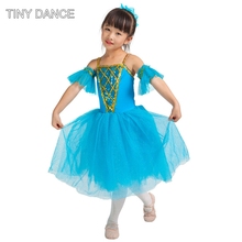 Dança favorita ballet dança vestido tutu verde, meninas longo tutu romântico, traje de palco para o desempenho, bailarina vestidos 150501 2024 - compre barato