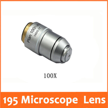 100X L=195 Plan Achromatic Biological Microscope Objective Lens Biomicroscopy Accessories Free Shipping 2024 - buy cheap