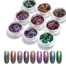 Nail Powder Glitter Flakes Chameleon Decoration Nail Art Laser Chrome Pigment Dust  Tips Decor 2024 - buy cheap