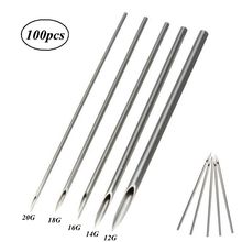 100PCS Sliver Piercing Needles Sterile Disposable Body Piercing Needles For Tattoo With Tattoo Product For Free Shipping 2024 - buy cheap