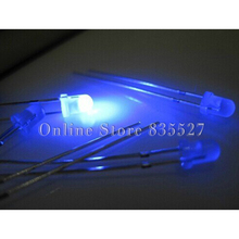 Diodo emisor de luz LED, de 3MM lente blanca, color azul, F3, 100 unids/lote 2024 - compra barato